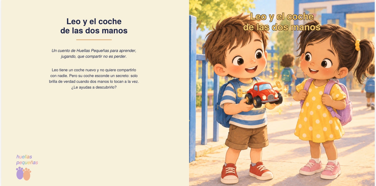Cuento para aprender a compartir “Leo y el coche de las dos manos”